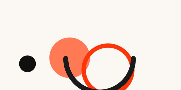 Flat geometric editorial illustration of a coin split across a dividing line into two fields