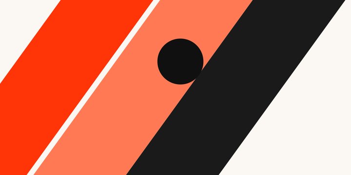Flat geometric editorial illustration of a dotted path breaking away from its circular loop